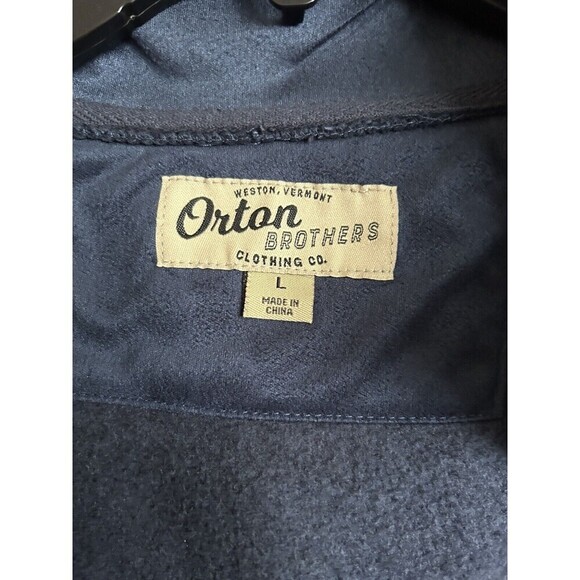 Orton Brothers Men's Blue Lightweight Sweater Fleece Jacket Size Large - Picture 4 of 8